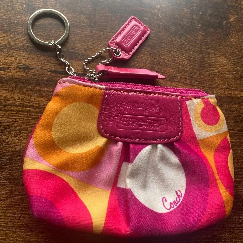 Pink, Orange & White Graphic Wristlet Set